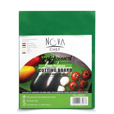 CUTTING BOARD GREEN 500X380X13MM
