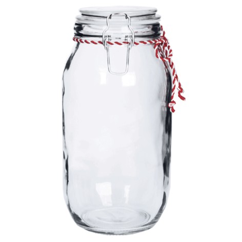 Candy Striped Cliptop Jar Lrg 28X17 cm (4.2L)