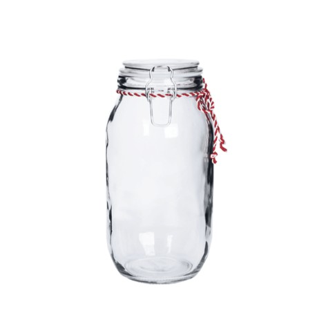 Candy Striped Cliptop Jar S ml 26X13 cm (2.2L)