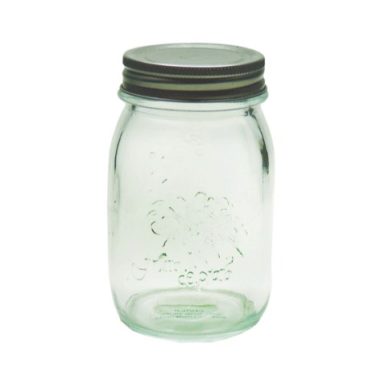 6Pack Embossed Jar With Silver Lid 13 cm (500 ml)