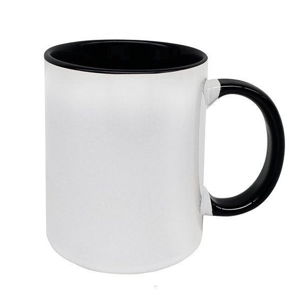 STANDARD 11OZ SUBLIMATION MUG WHITE OUTSIDE/ORANGE INSIDE & HANDLE - Fanel