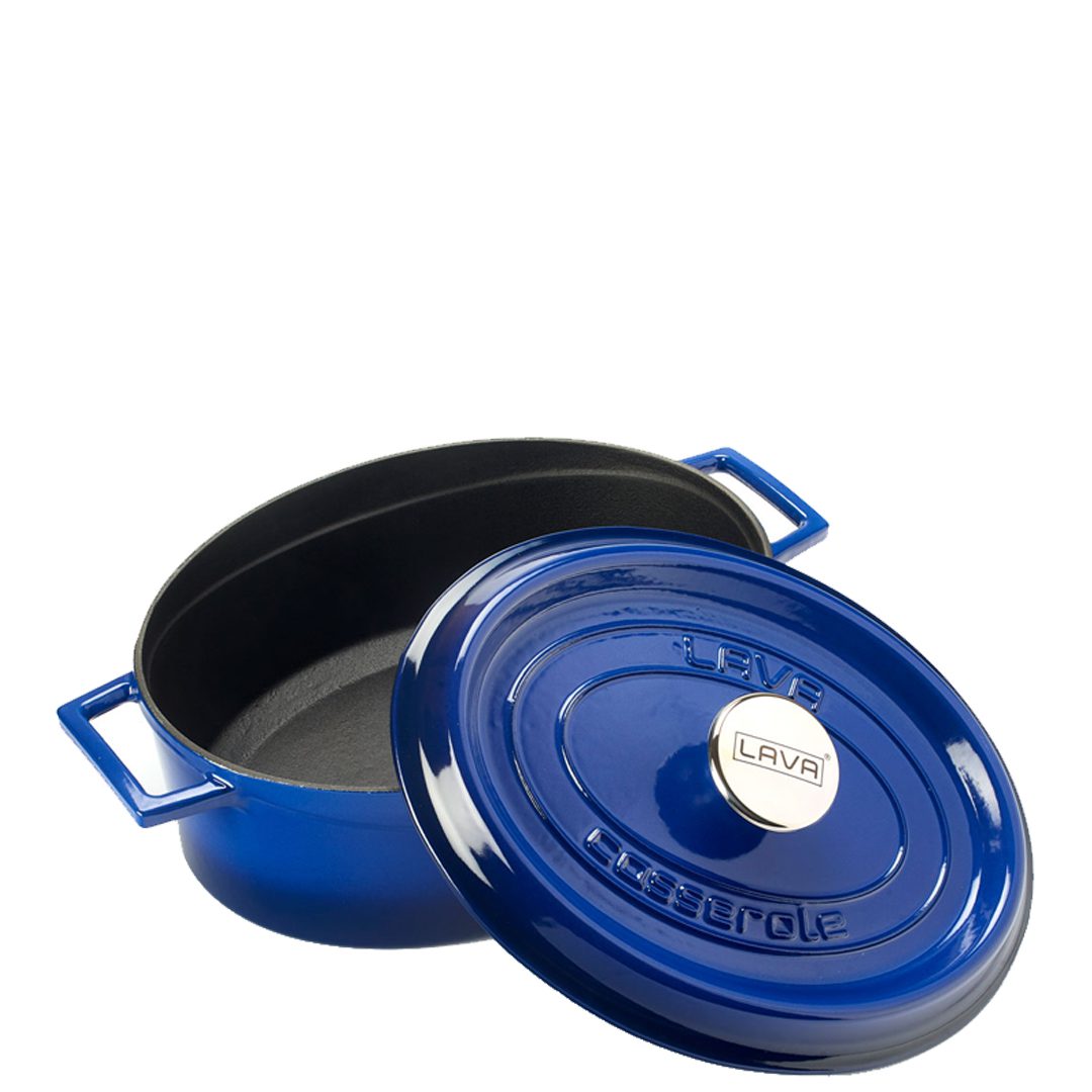 Lava Oval Casserole 33 cm Blue
