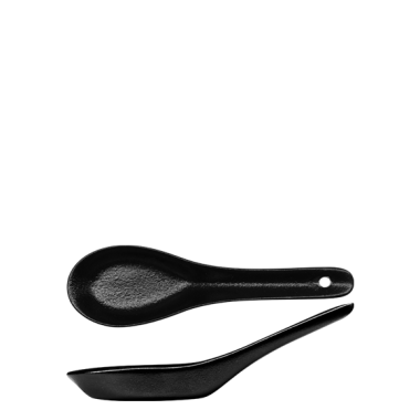 Nova Urban Texture Black Chinese Spoon 13cm