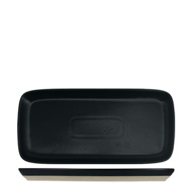 Nova Mezzo Black Rectangular Plate 18X10cm