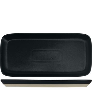 Nova Mezzo Black Rectangular Plate 18X10cm