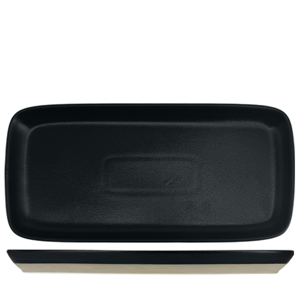 Nova Mezzo Black Rectangular Plate 18X10cm