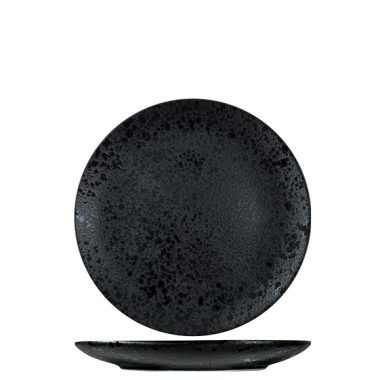 Nova Rain Black Coupe Plate 17cm