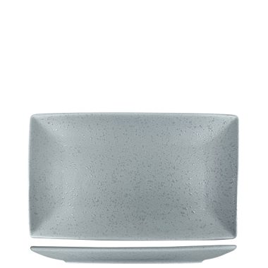 Nova Rain Grey Rectangular Plate 27x16.5cm