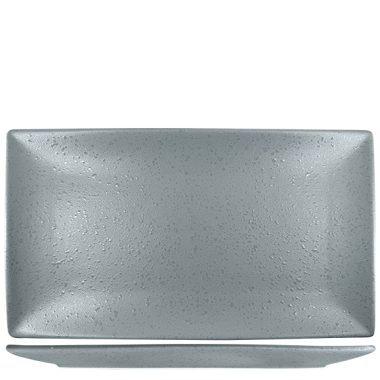 Nova Rain Grey Rectangular Plate 34x19cm