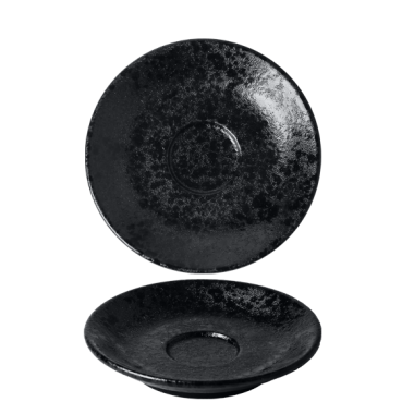 Nova Rain Black Espresso Saucer 12cm