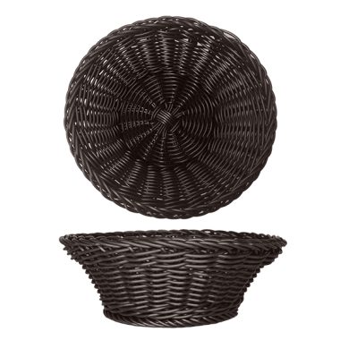 Bread Basket Chocolate Brown Round 21x7cm