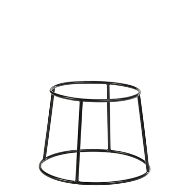 Genware Black Anti-Slip Round Buffet Riser 18Cm