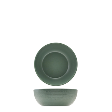 Genware Melamine Green Jute Buffet Bowl 20X7.5Cm